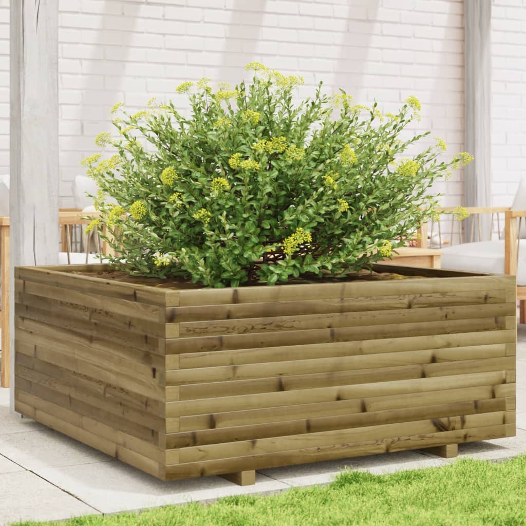 Garden Planter 110x110x49.5 cm Impregnated Wood Pine