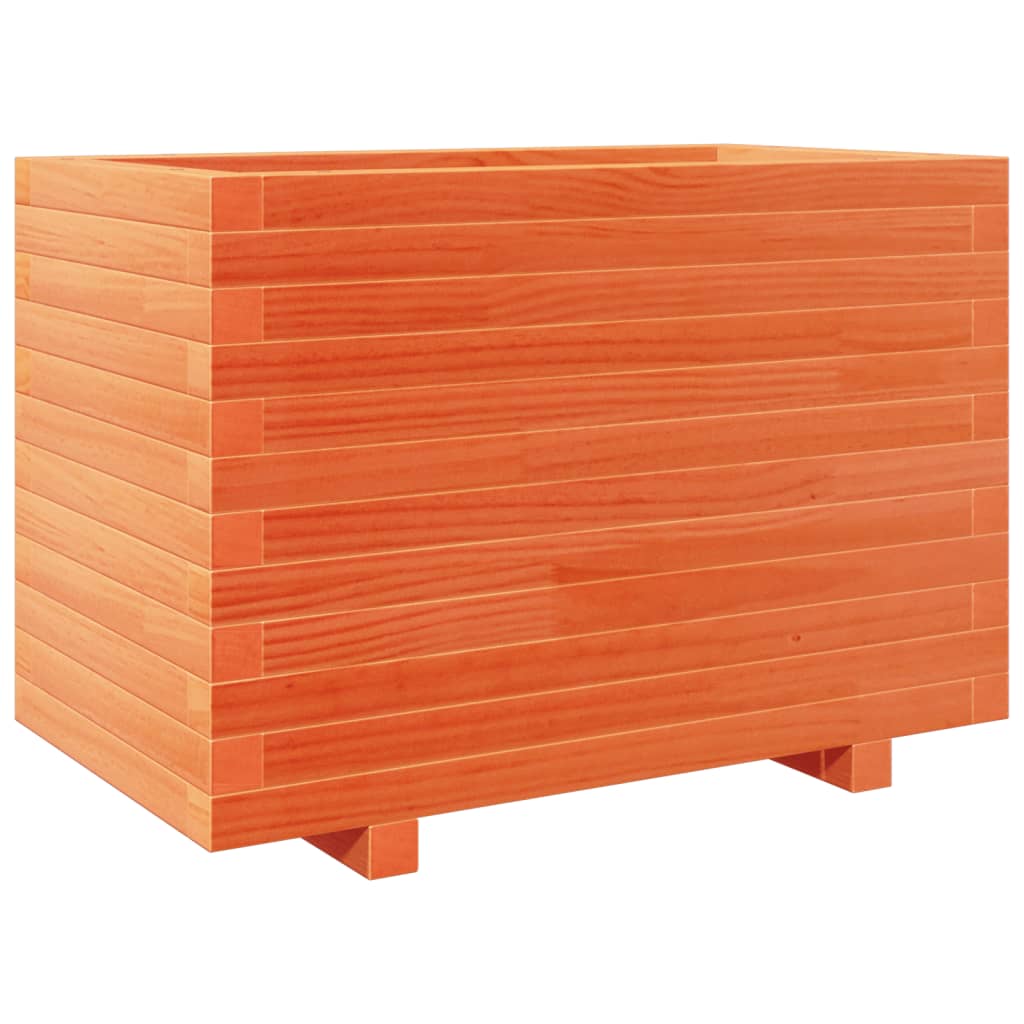 Garden Planter Wax Brown 70x40x49.5 cm Solid Wood Pine
