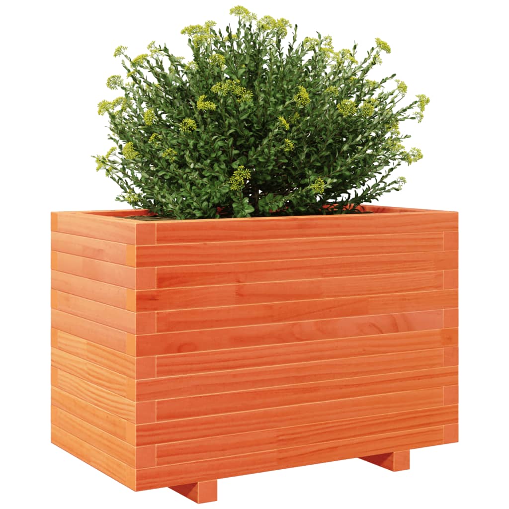 Garden Planter Wax Brown 70x40x49.5 cm Solid Wood Pine