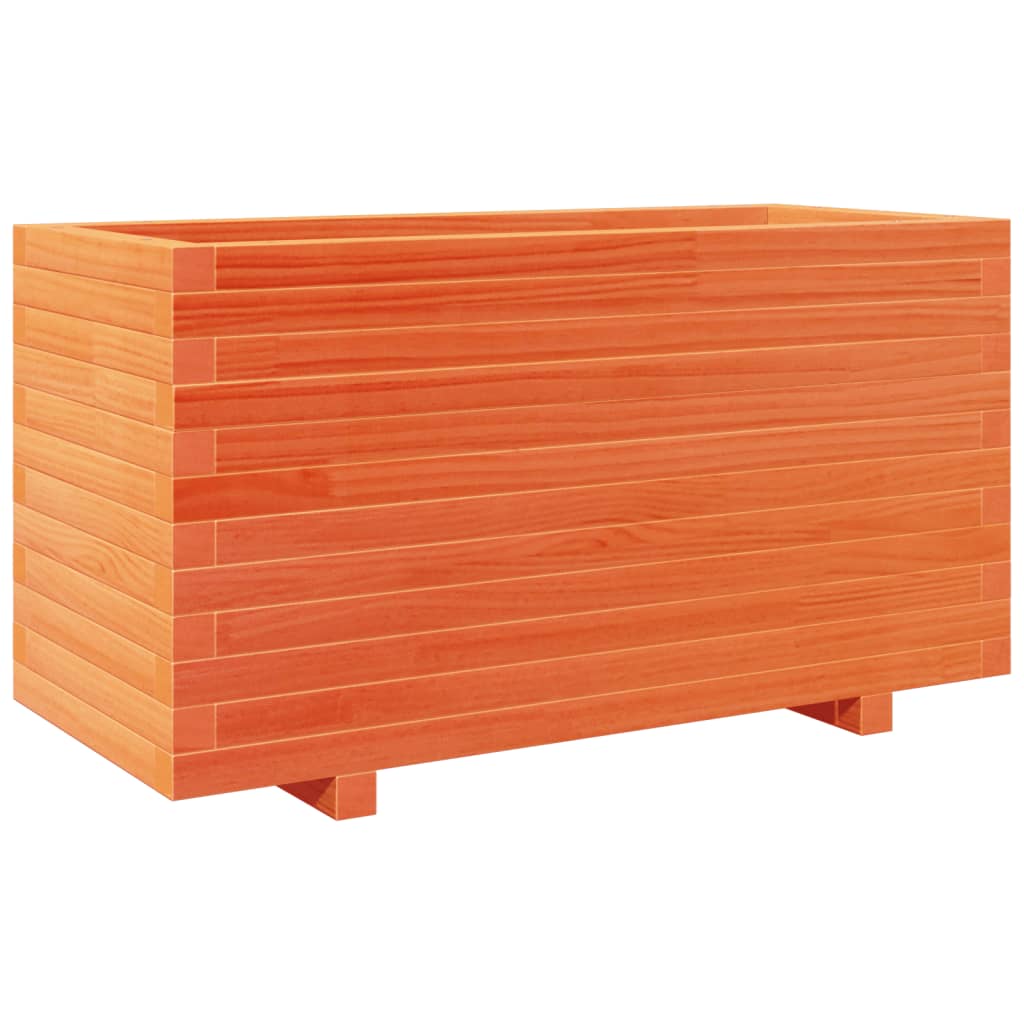 Garden Planter Wax Brown 90x40x49.5 cm Solid Wood Pine