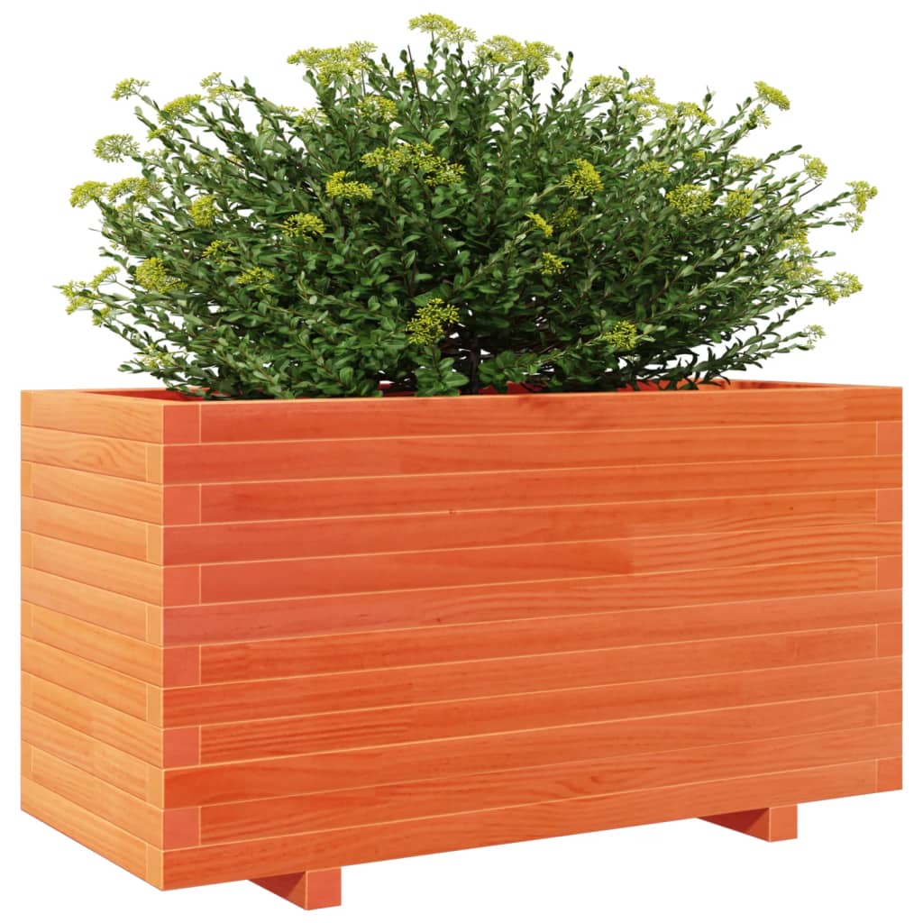 Garden Planter Wax Brown 90x40x49.5 cm Solid Wood Pine