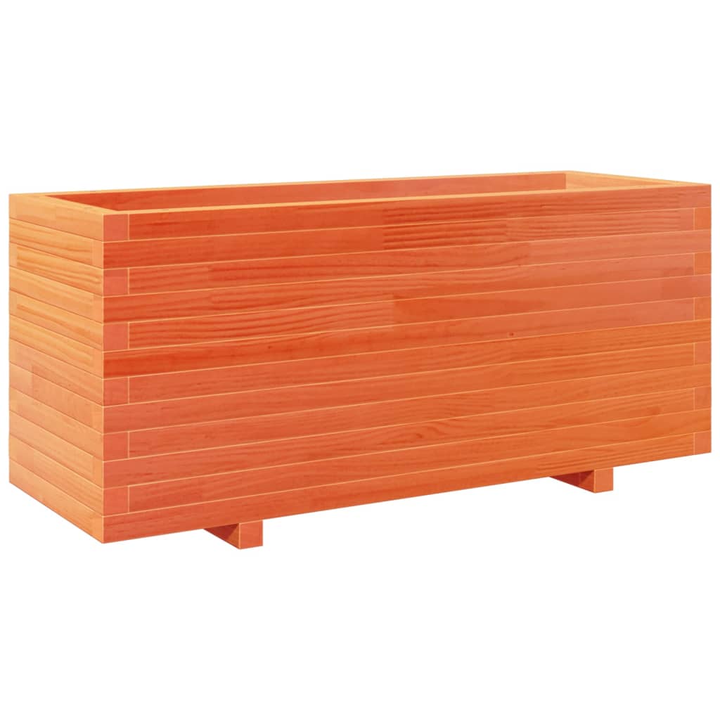 Garden Planter Wax Brown 110x40x49.5 cm Solid Wood Pine