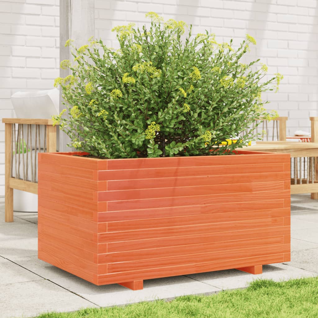 Garden Planter Wax Brown 90x60x49.5 cm Solid Wood Pine