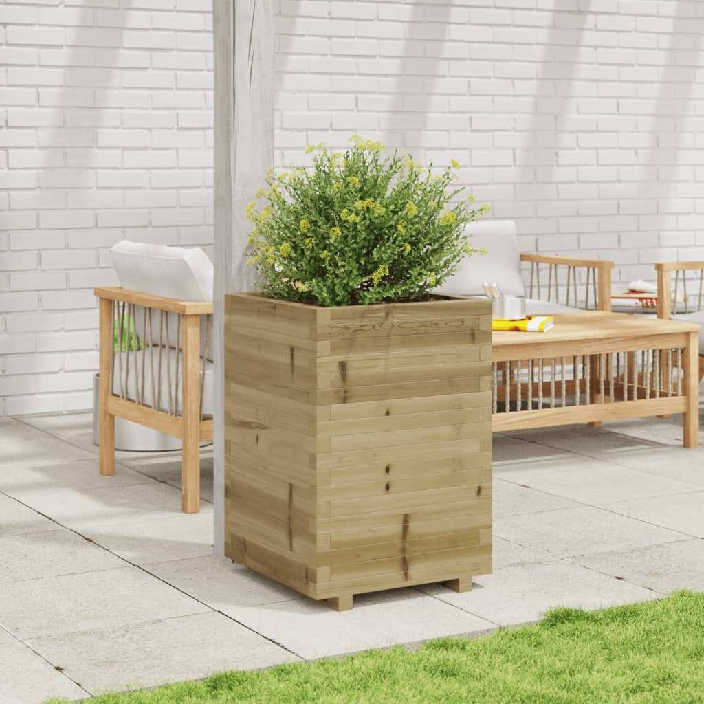 Garden Planter 50x50x72.5 cm Impregnated Wood Pine
