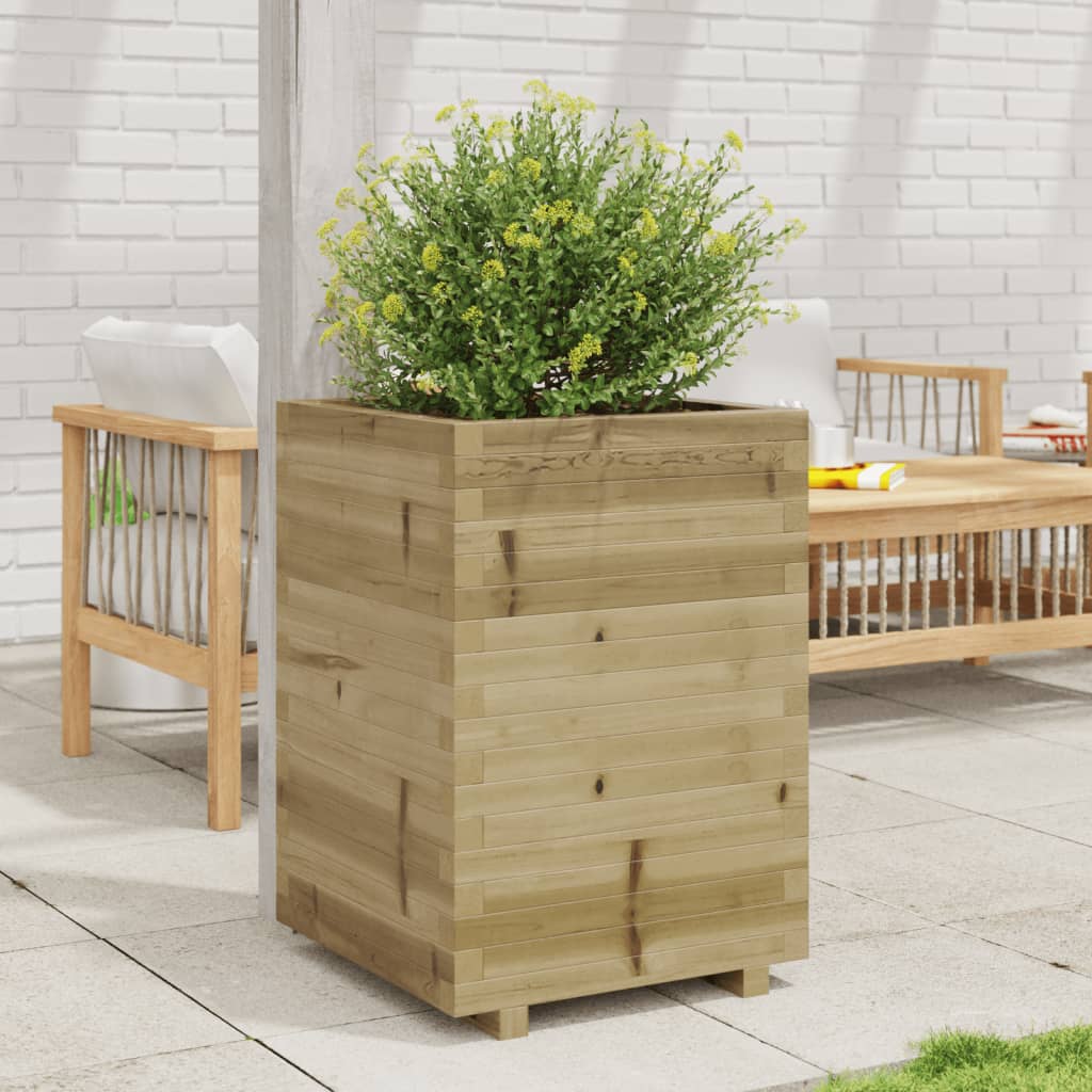 Garden Planter 50x50x72.5 cm Impregnated Wood Pine