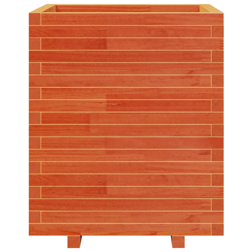 Garden Planter Wax Brown 60x60x72.5 cm Solid Wood Pine