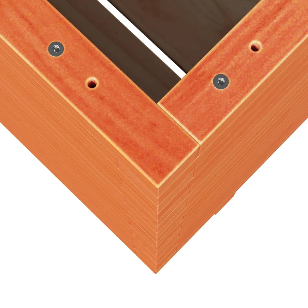 Garden Planter Wax Brown 60x60x72.5 cm Solid Wood Pine