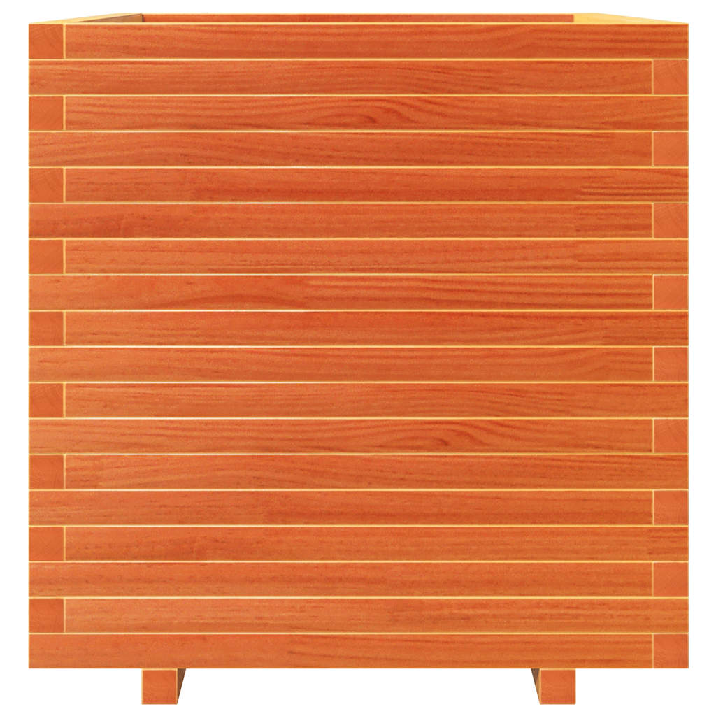 Garden Planter Wax Brown 70x70x72.5 cm Solid Wood Pine