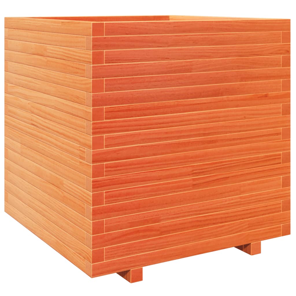 Garden Planter Wax Brown 70x70x72.5 cm Solid Wood Pine