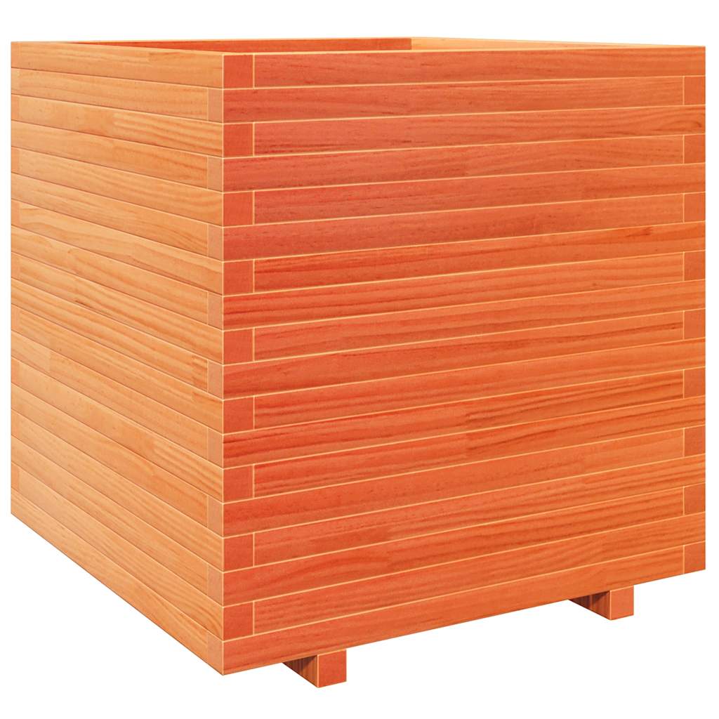 Garden Planter Wax Brown 70x70x72.5 cm Solid Wood Pine
