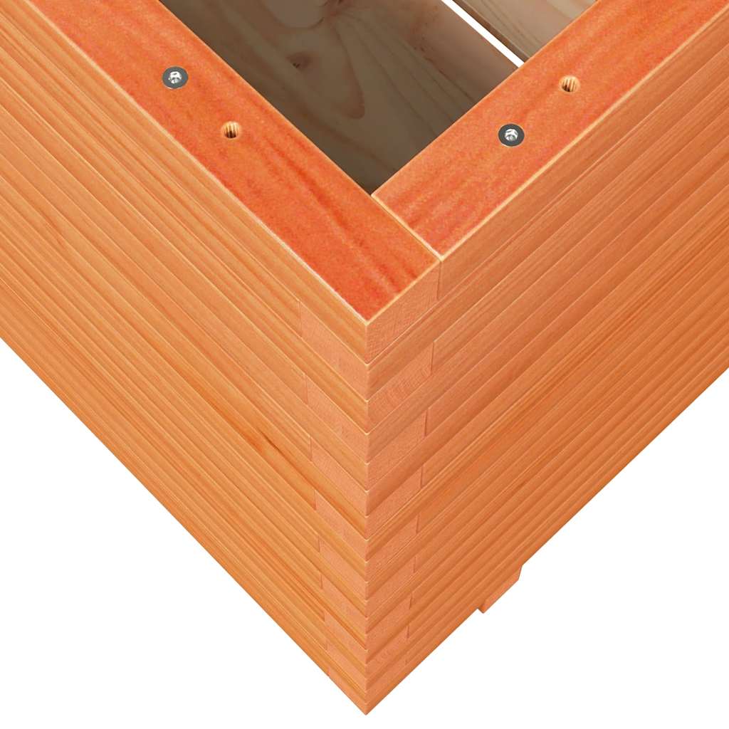 Garden Planter Wax Brown 70x70x72.5 cm Solid Wood Pine
