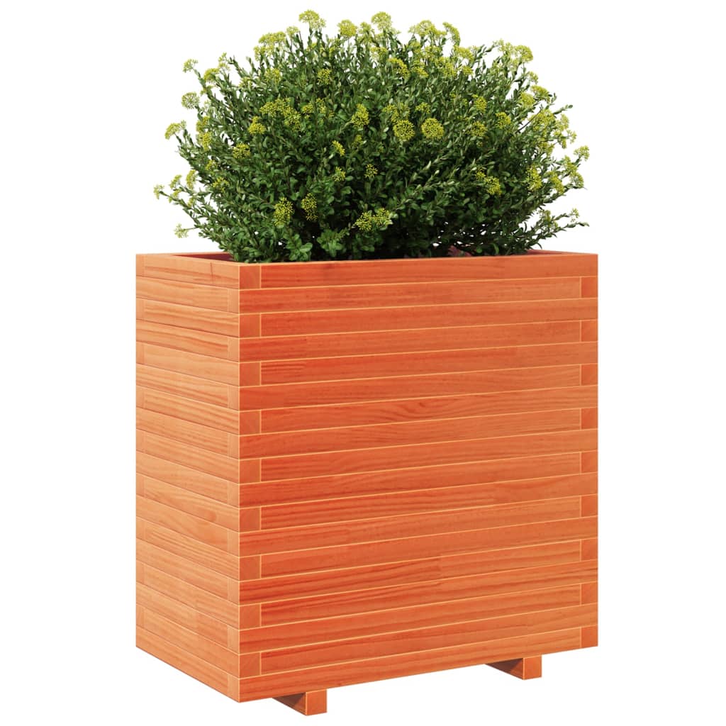 Garden Planter Wax Brown 70x40x72.5 cm Solid Wood Pine