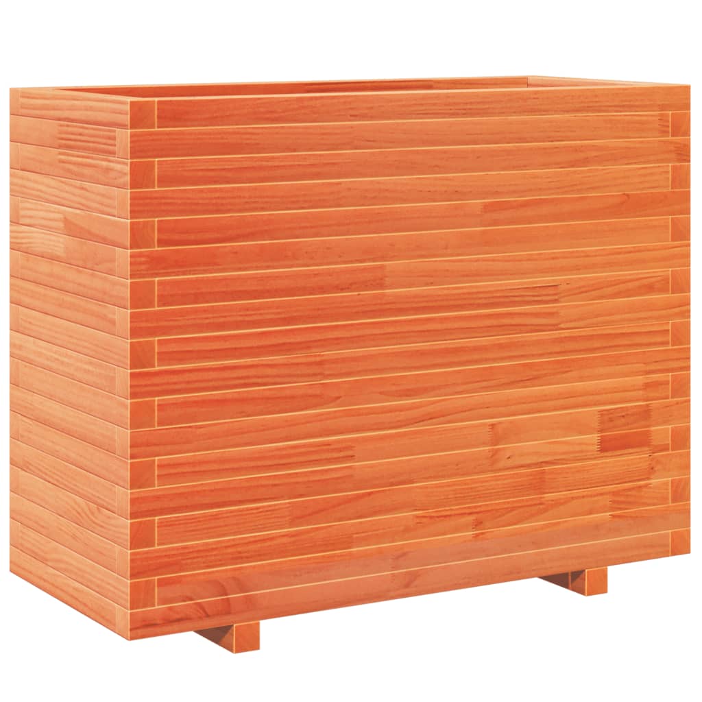 Garden Planter Wax Brown 90x40x72.5 cm Solid Wood Pine