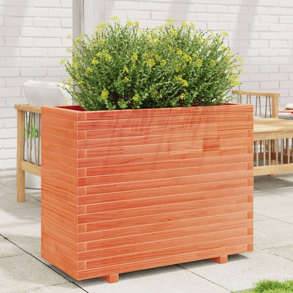 Garden Planter Wax Brown 90x40x72.5 cm Solid Wood Pine