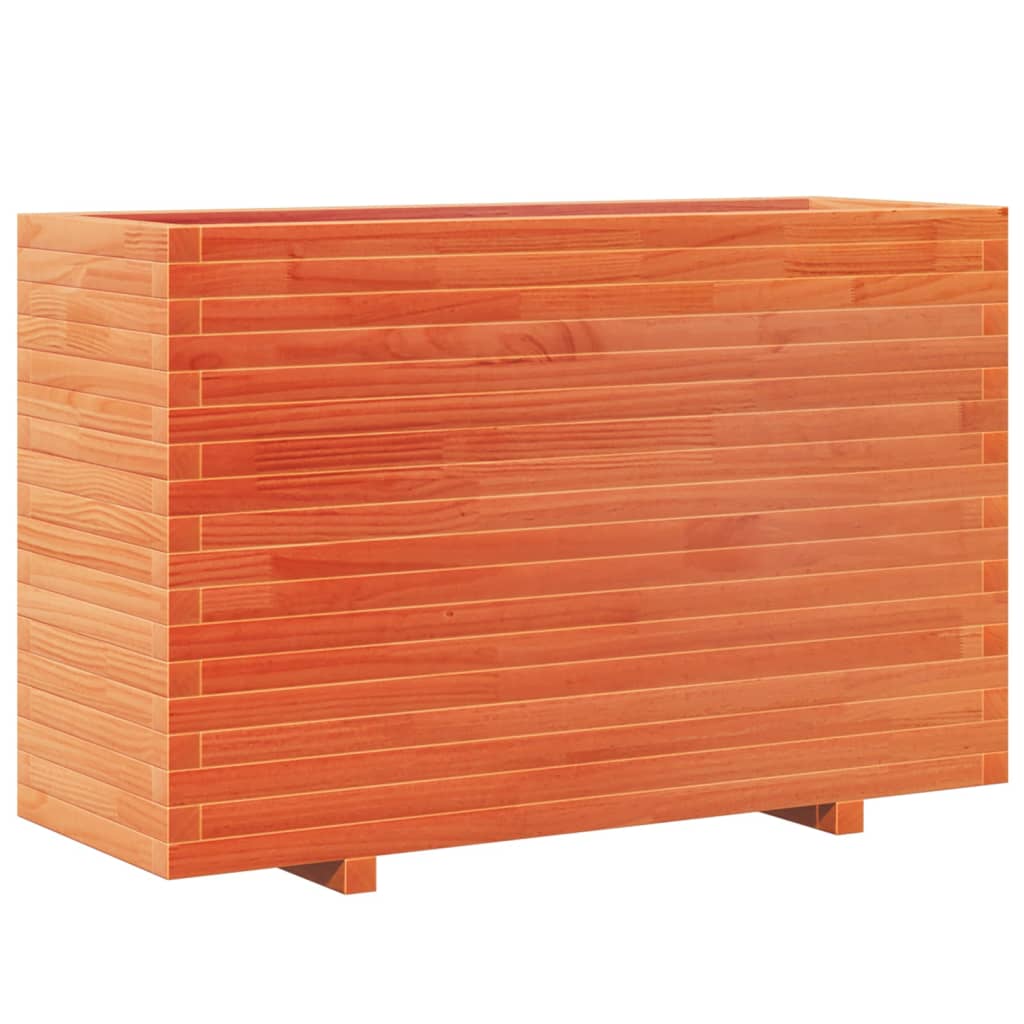 Garden Planter Wax Brown 110x40x72.5 cm Solid Wood Pine