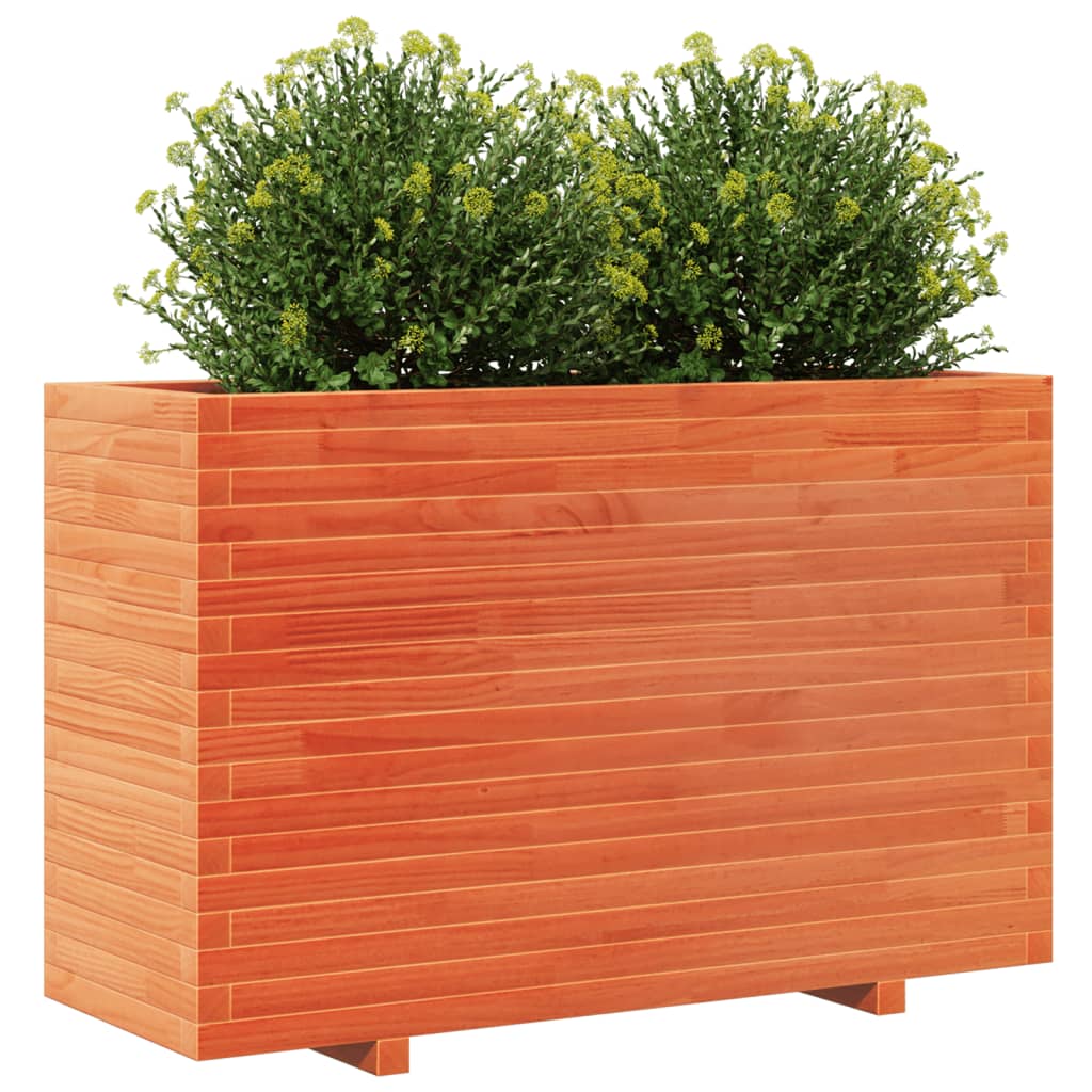 Garden Planter Wax Brown 110x40x72.5 cm Solid Wood Pine