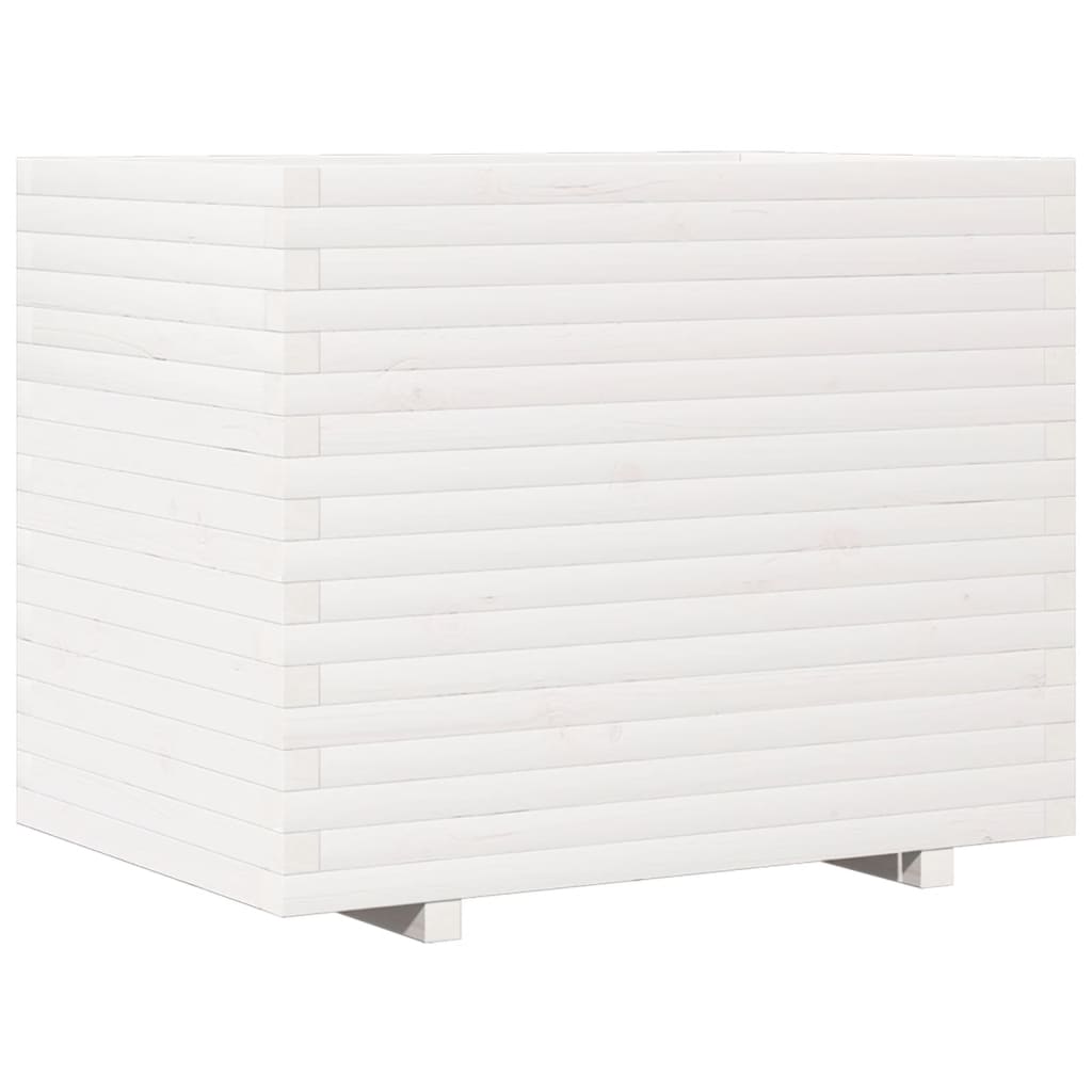 Garden Planter White 90x60x72.5 cm Solid Wood Pine