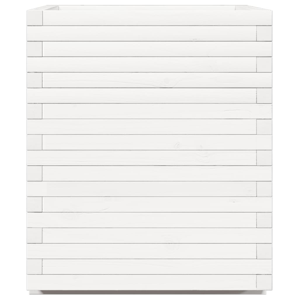 Garden Planter White 90x60x72.5 cm Solid Wood Pine