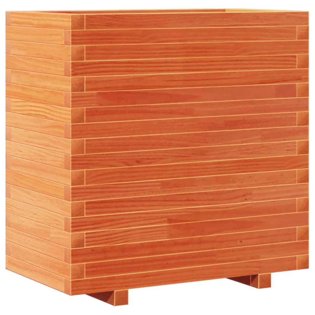 Garden Planter Wax Brown 70x40x72 cm Solid Wood Pine