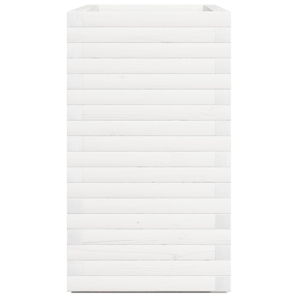 Garden Planter White 90x40x72 cm Solid Wood Pine