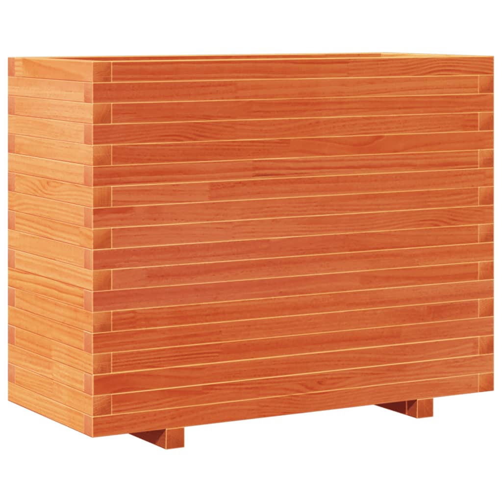 Garden Planter Wax Brown 90x40x72 cm Solid Wood Pine