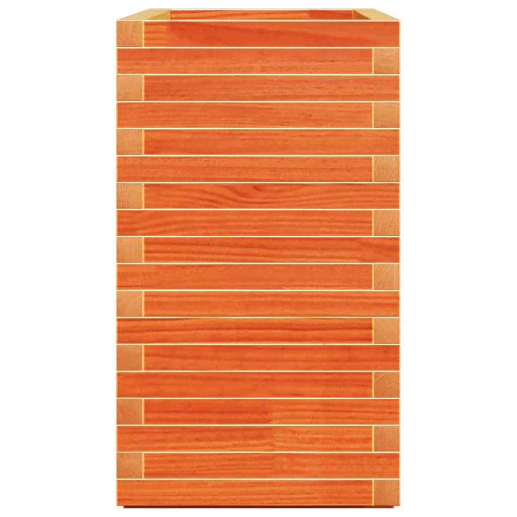 Garden Planter Wax Brown 90x40x72 cm Solid Wood Pine