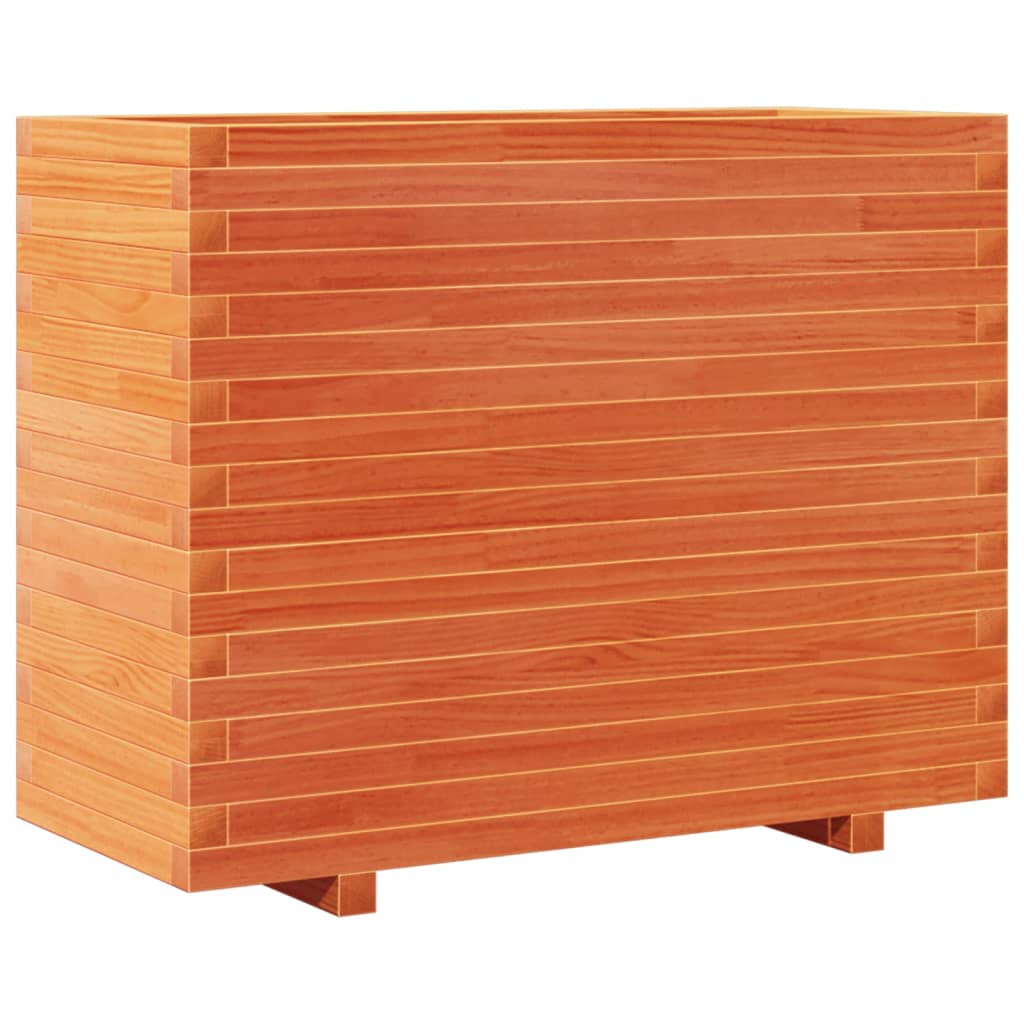 Garden Planter Wax Brown 90x40x72 cm Solid Wood Pine