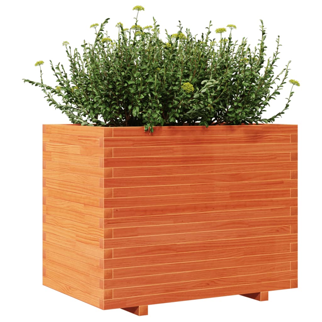 Garden Planter Wax Brown 90x60x72 cm Solid Wood Pine