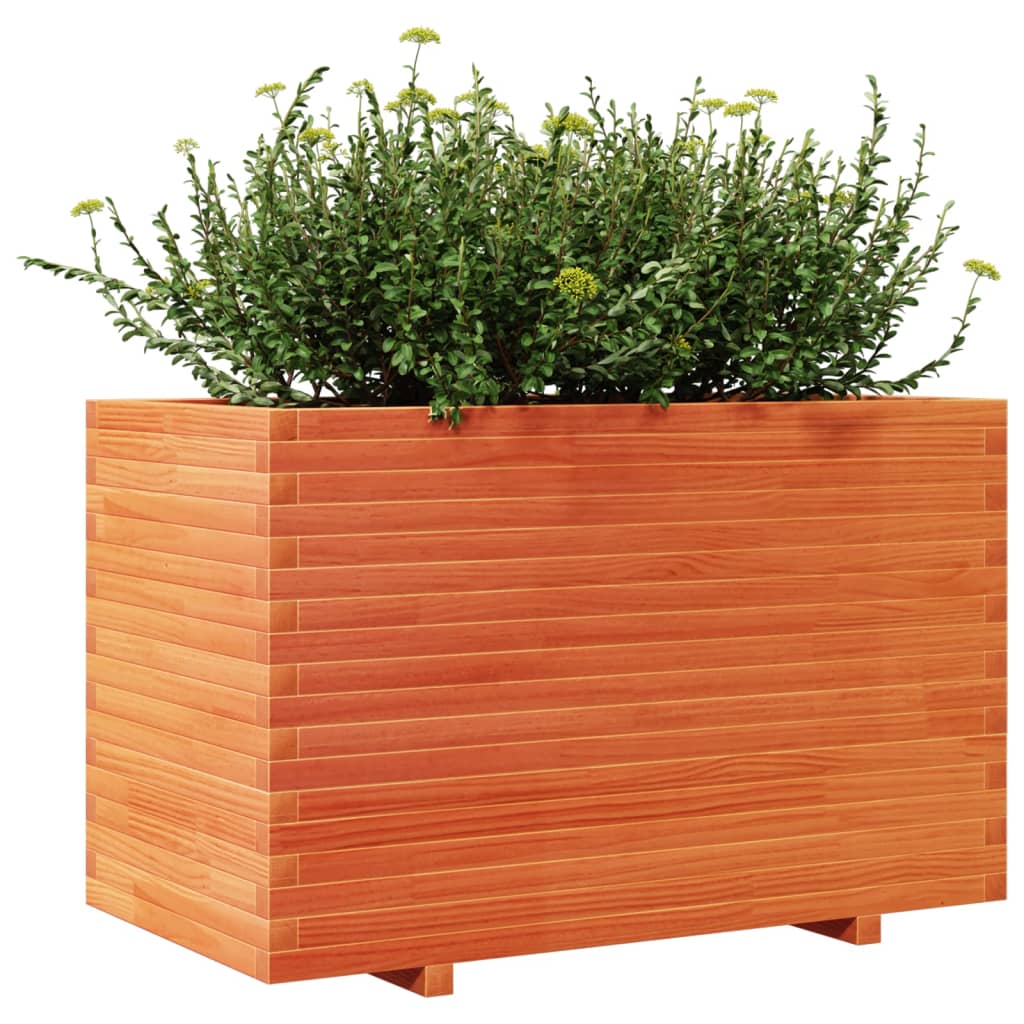 Garden Planter Wax Brown 110x60x72 cm Solid Wood Pine