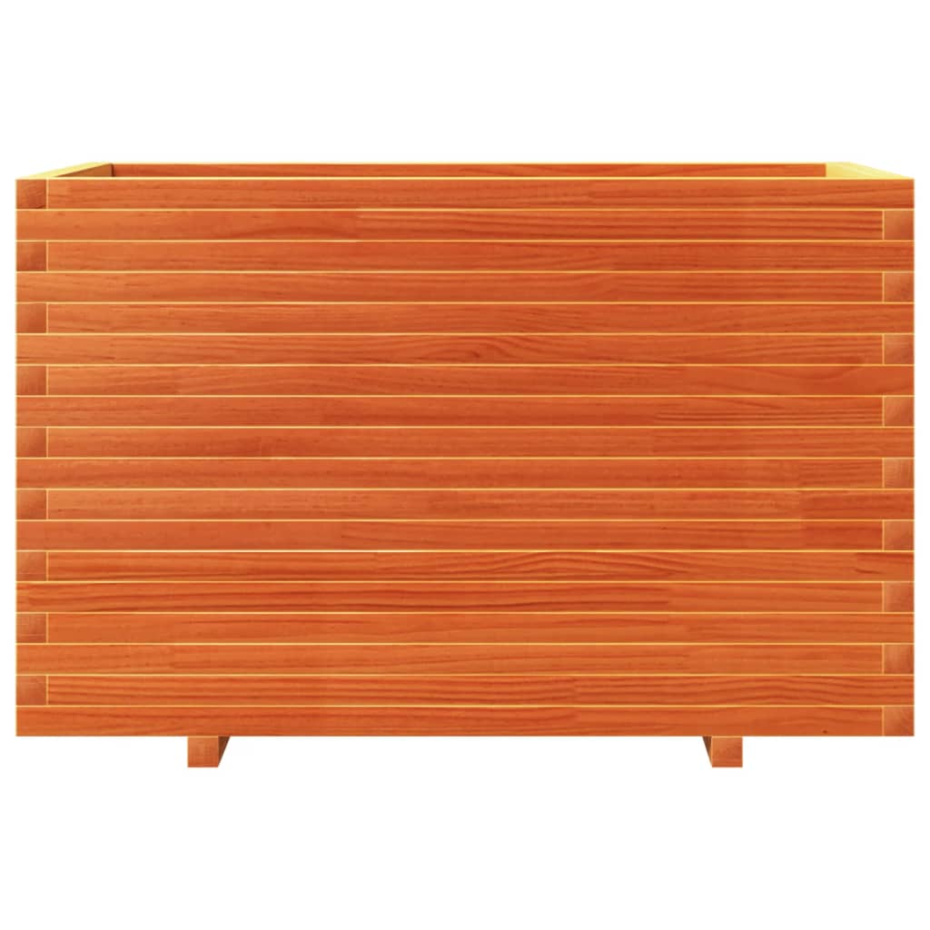 Garden Planter Wax Brown 110x60x72 cm Solid Wood Pine