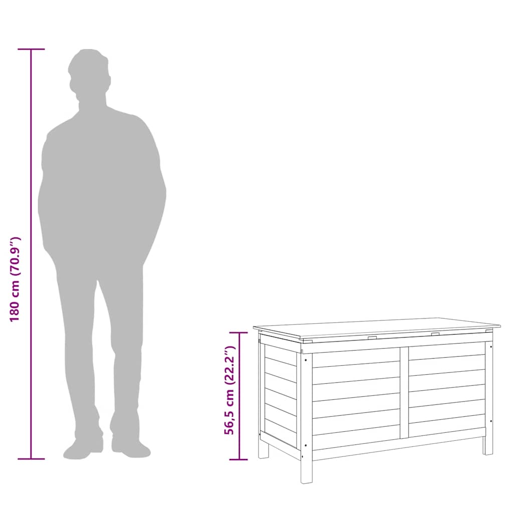 Outdoor Cushion Box 99x50x56.5 cm Solid Wood Fir