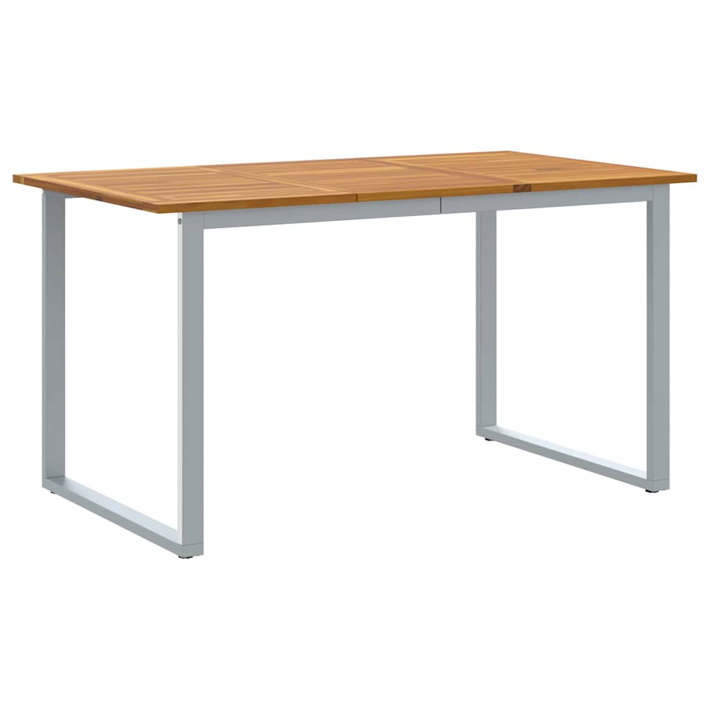 Garden Dining Set 5 pcs Grey and brown Solid acacia wood