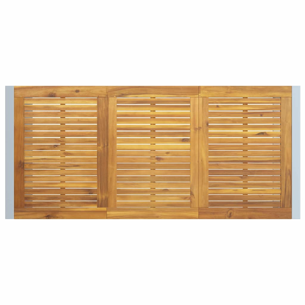 Garden Dining Set 7 pcs Grey and brown Solid acacia wood