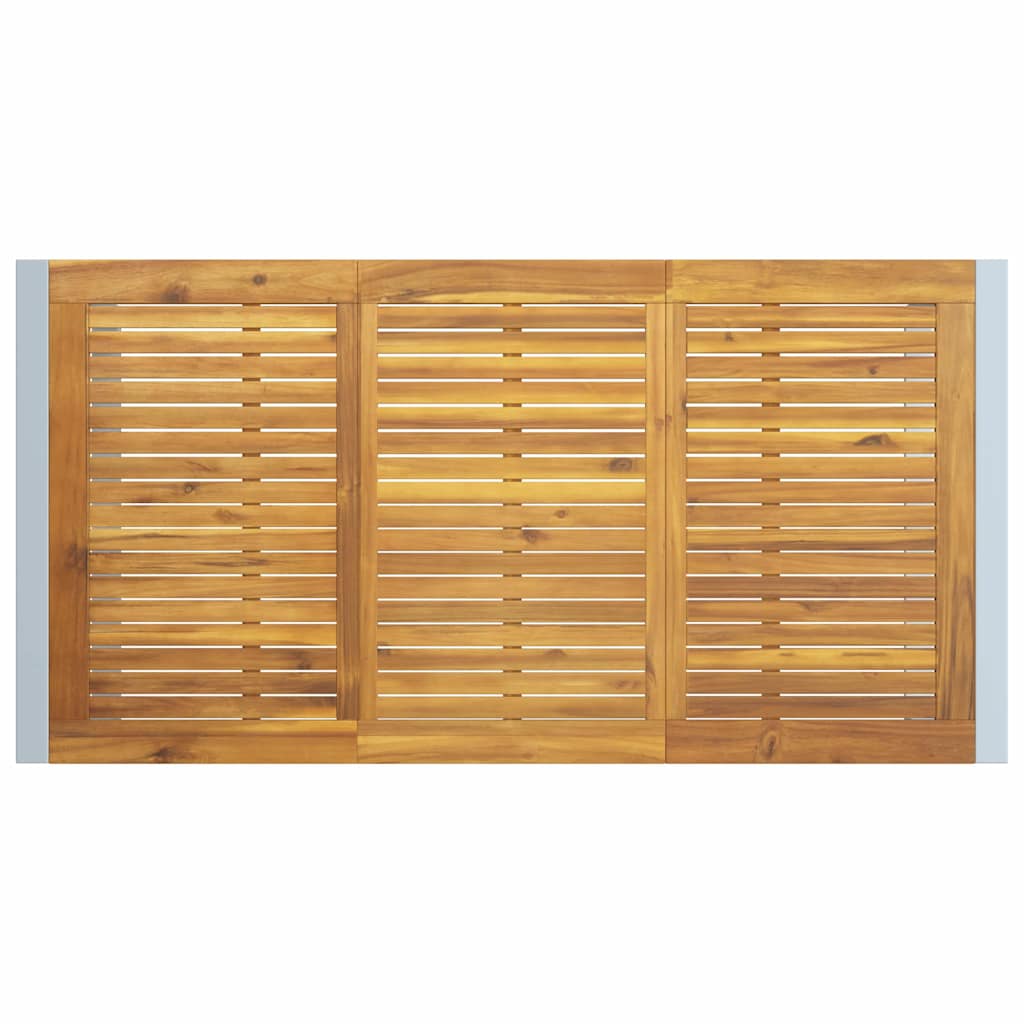 Garden Dining Set 7 pcs Grey and brown