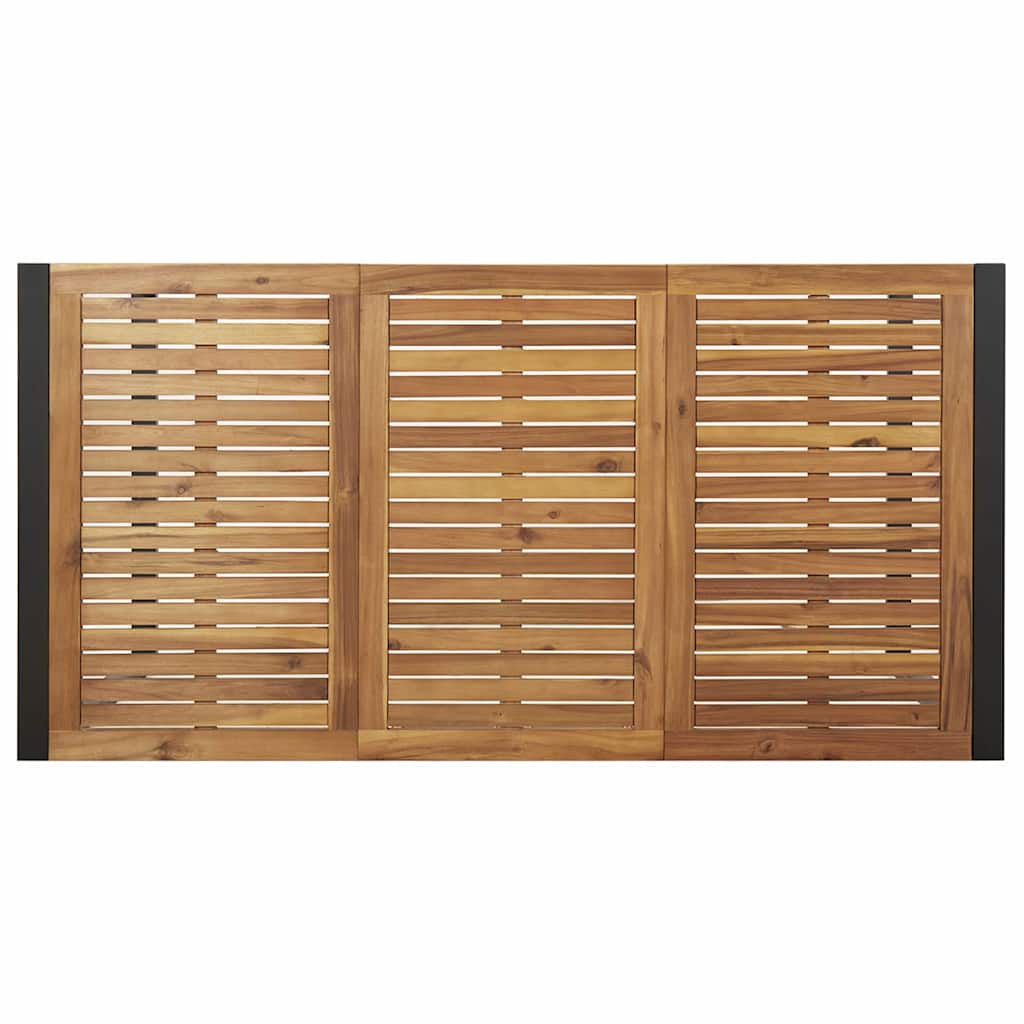 Garden Dining Set 7 pcs Black and brown 140 x 80 x 75 cm