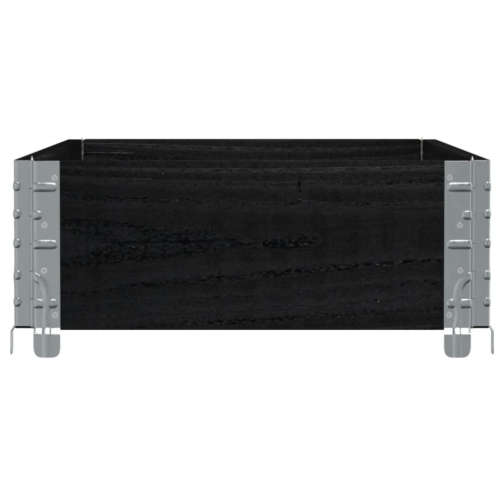 Garden Planter Black 100x50 cm Solid Wood Pine