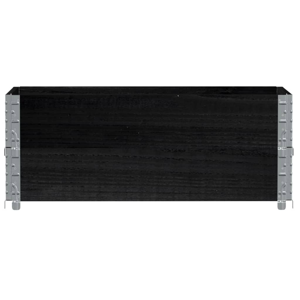 Garden Planter Black 100x50 cm Solid Wood Pine
