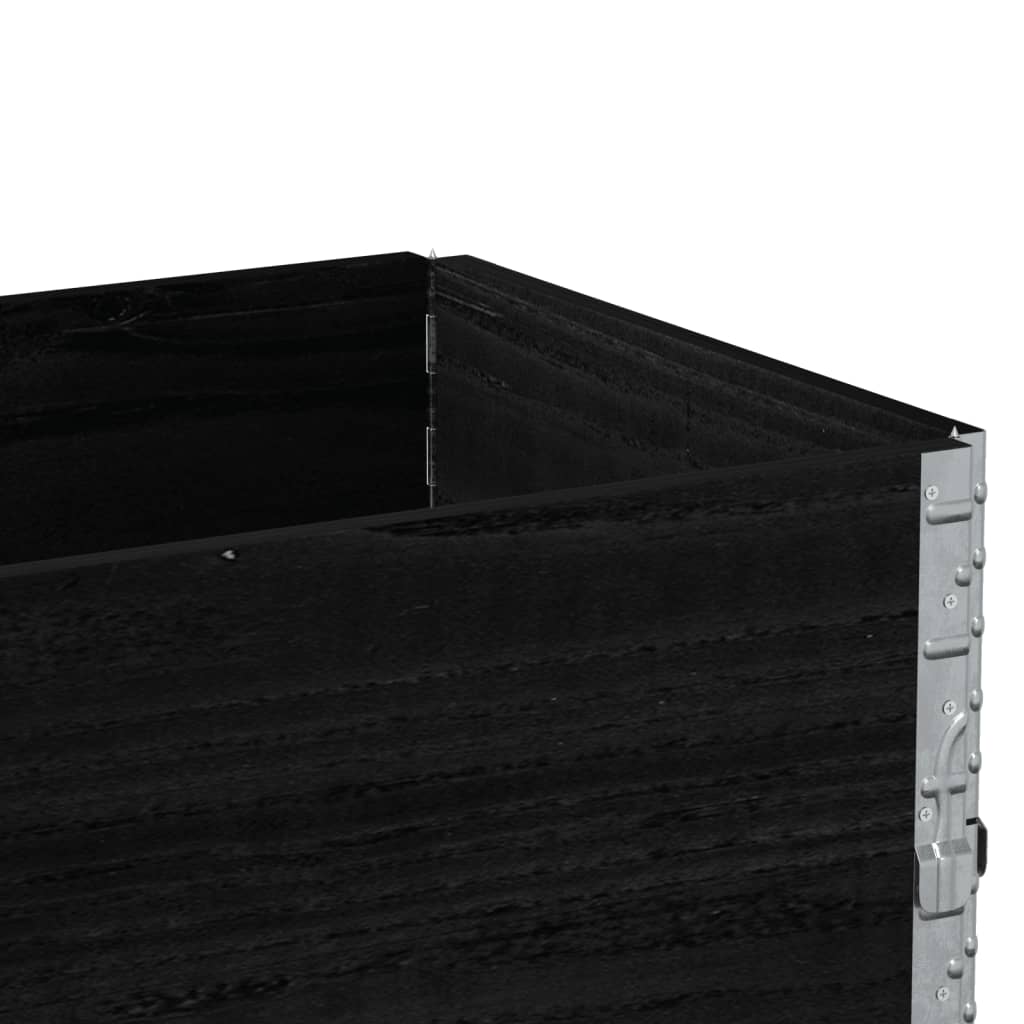 Garden Planter Black 100x50 cm Solid Wood Pine