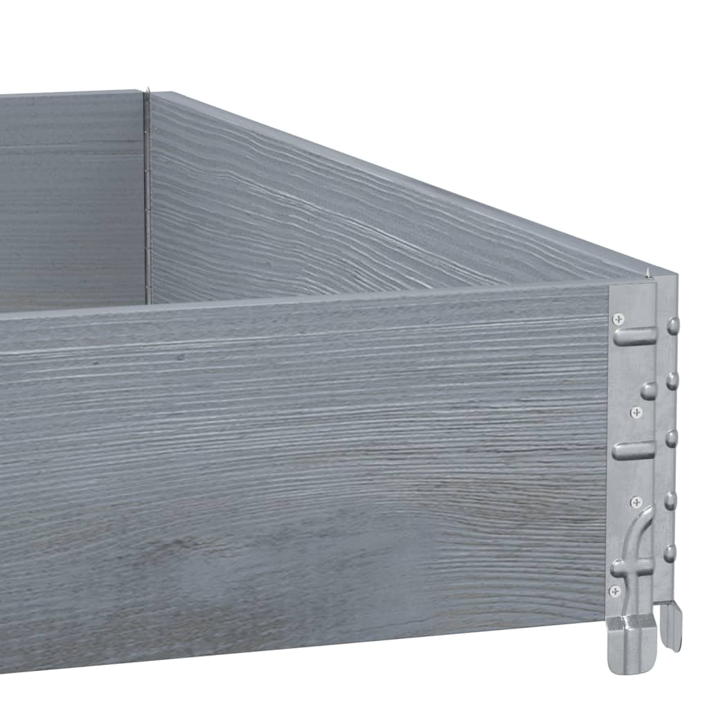 Garden Planter Grey 100x100 cm Solid Wood Pine