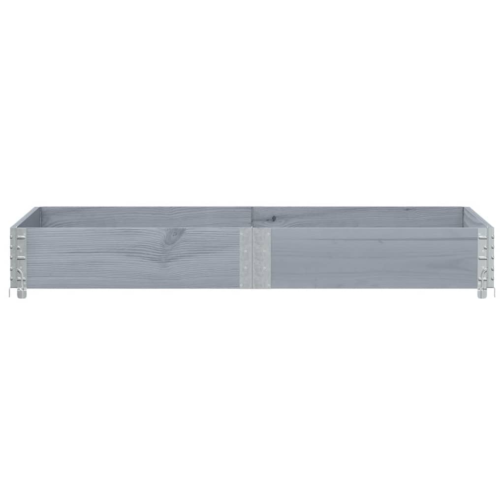 Garden Planter Grey 150x50 cm Solid Wood Pine