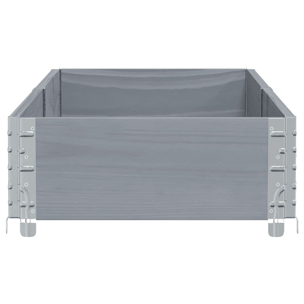 Garden Planter Grey 150x50 cm Solid Wood Pine