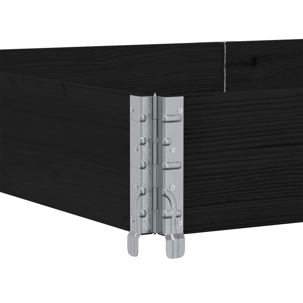 Garden Planter Black 150x100 cm Solid Wood Pine