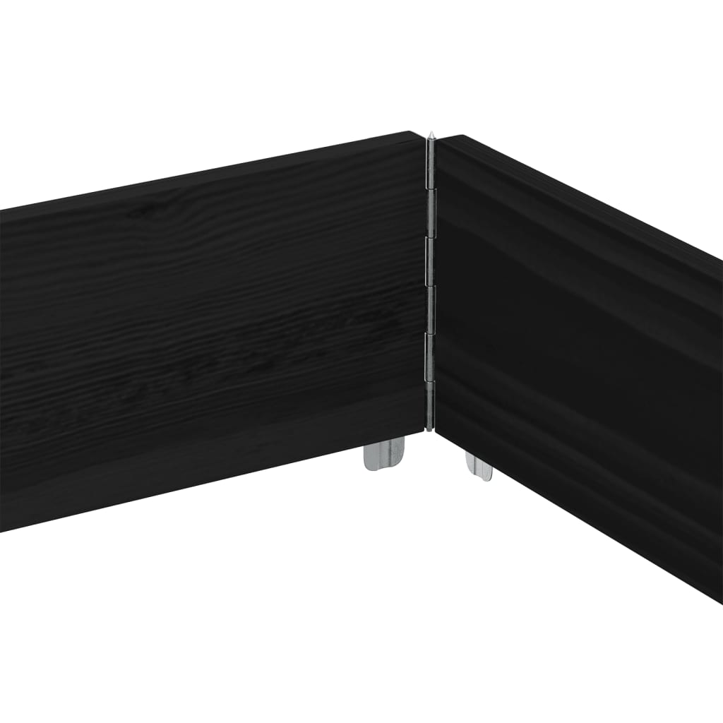 Garden Planter Black 150x100 cm Solid Wood Pine