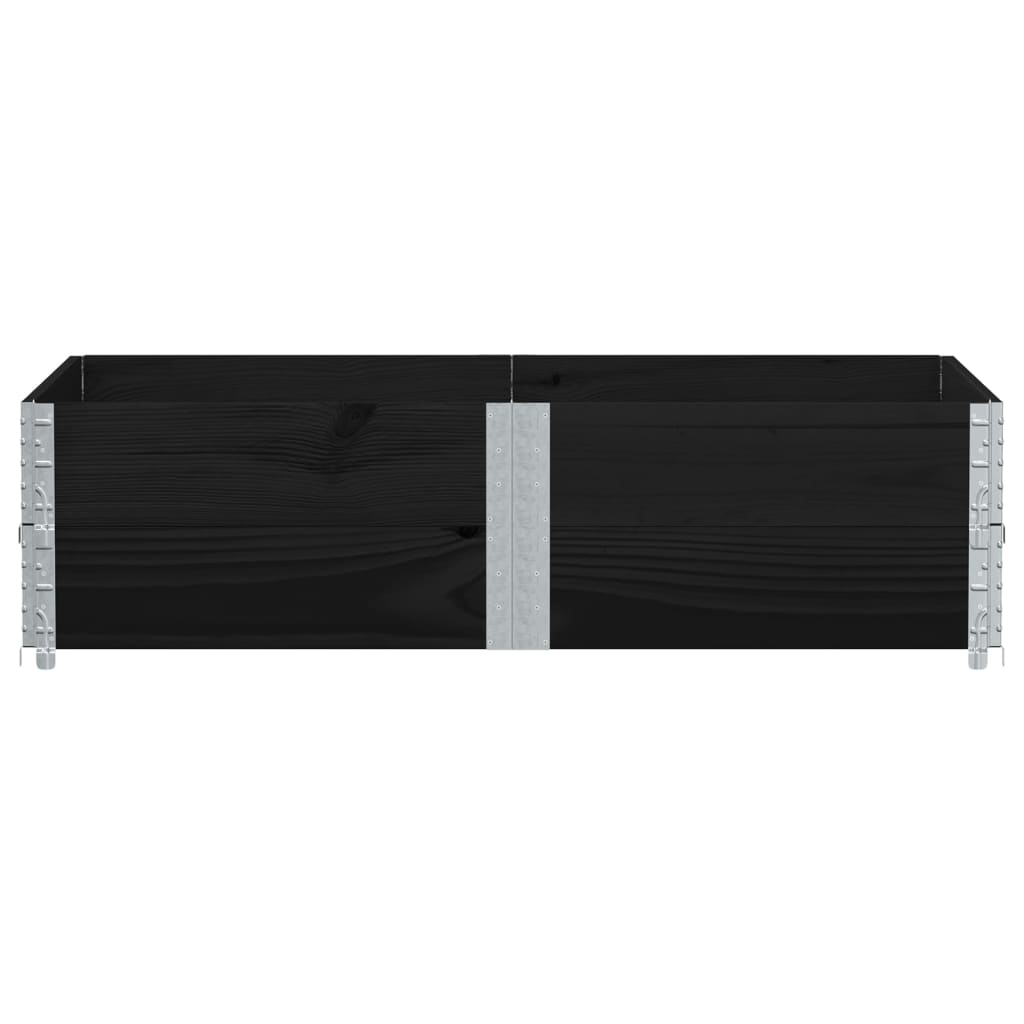 Garden Planter Black 150x100 cm Solid Wood Pine