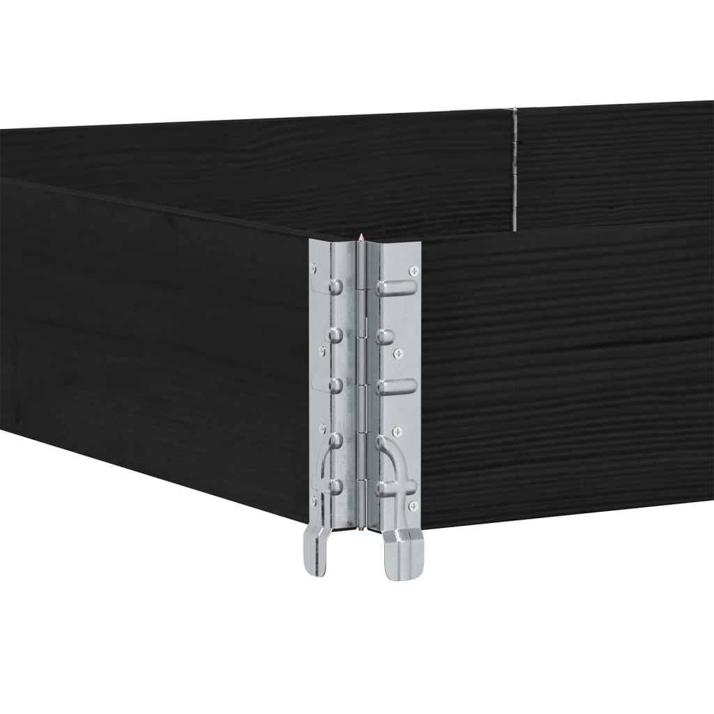 Garden Planter Black 150x100 cm Solid Wood Pine