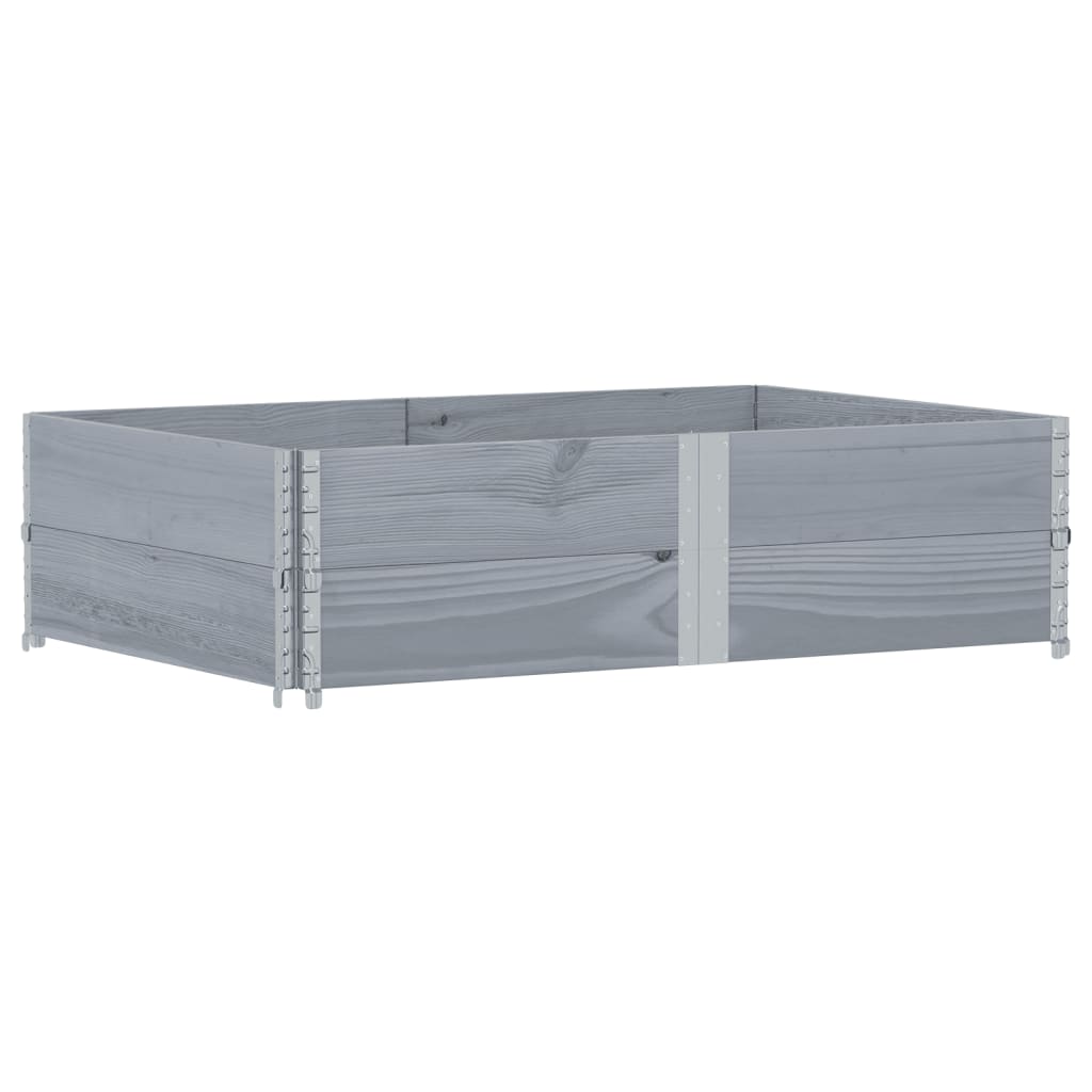Garden Planter Grey 150x100 cm Solid Wood Pine