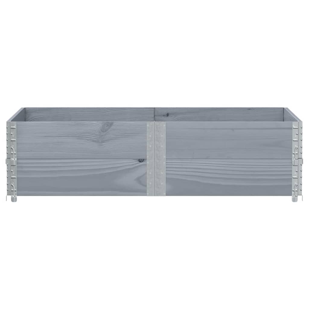 Garden Planter Grey 150x100 cm Solid Wood Pine