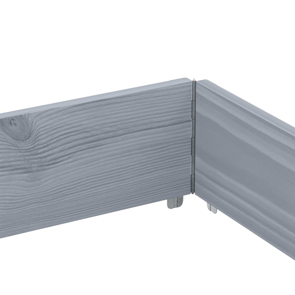 Garden Planter Grey 150x100 cm Solid Wood Pine