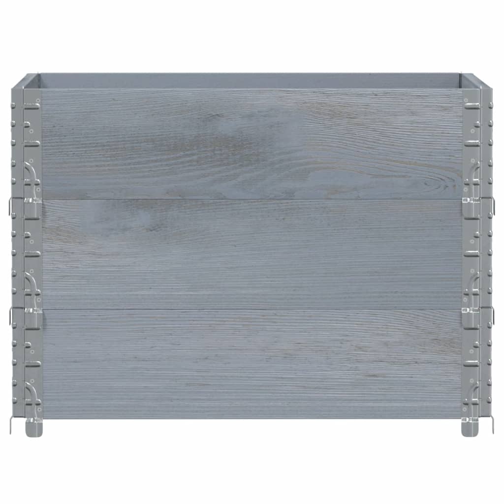 Garden Planter Grey 80x60 cm Solid Wood Pine