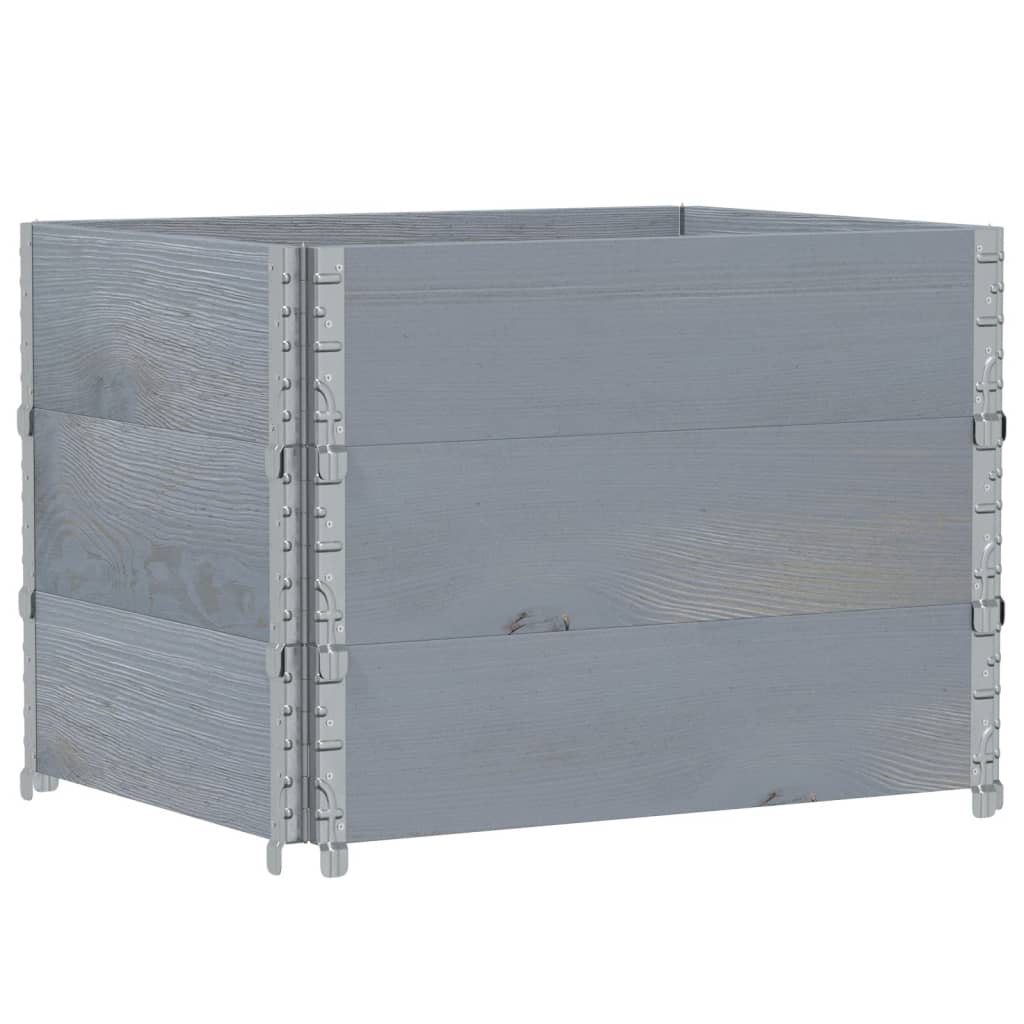 Garden Planter Grey 80x60 cm Solid Wood Pine